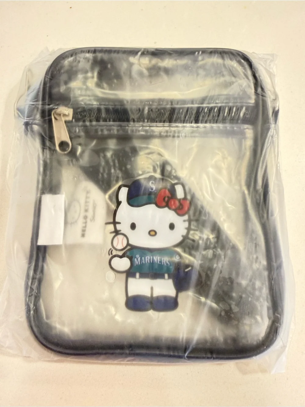 Seattle Mariners Hello Kitty Clear Navy Crossbody Bag - Picture 1 of 2